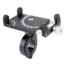 Suporte Celular Reforçado Moto Bicicleta Aluminio Guidão Preto