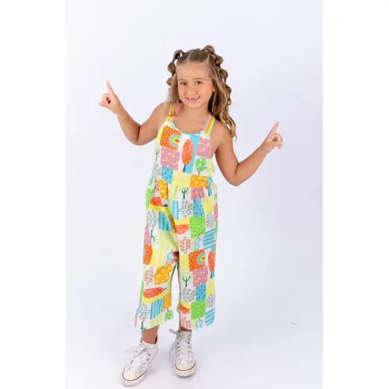 macacão infantil tropical menina TAM 10