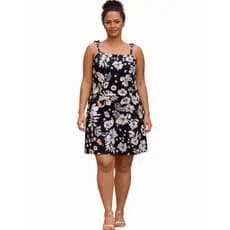 vestido viscose tucanos alcinha fina tropical