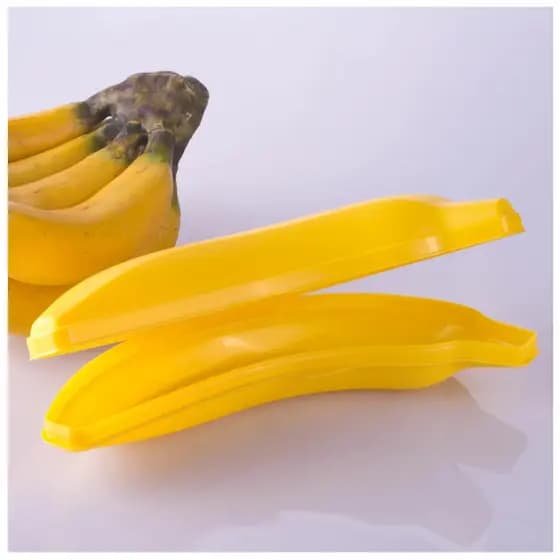 Porta Metade Banana Pote Plástico Amarelo - 4757 Plasútil