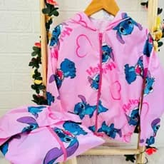 Jaqueta Tactel Infantil Corta Vento Menina Menino Minnie Stitch Marie Homem Aranha Hulk Batman