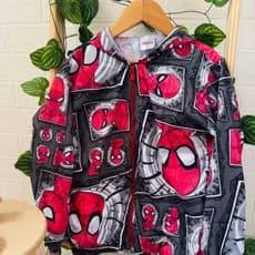 Jaqueta Tactel Menino Corta Vento Tactel Minnie Stitch Mariem Aranha Hulk Batman