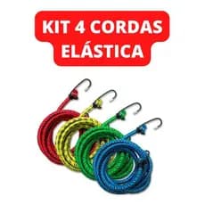 Corda elástica para amarração multiuso carga moto 2 metros (4 cordas)