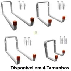 Suporte Gancho Multiuso Para Pendurar Escada Bicicleta Mangueira Bike Na Parede
