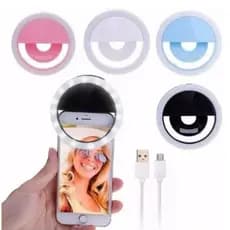 Luz Selfie Ring Light Clipe Anel Led Flash Celular Universal Disponível Cor Azul