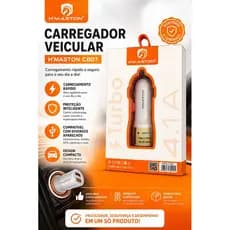 Carregador Veicular Turbo 4.1A Dual USB H’Maston