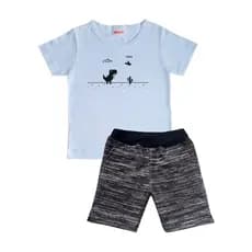 Conjunto masculino Infantil de verão Menino Bermuda e Camiseta 2 ao 8 anos