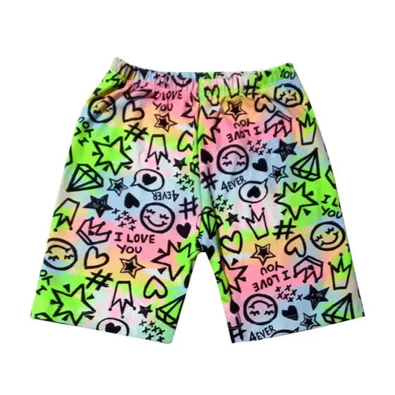 Shorts Feminino infantil de Cotton Para Meninas Tamanho 1 ao 12 Anos (Sortidos)