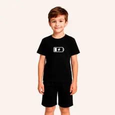 Conjunto Pijama Infantil Masculino 100% Algodão – Pijama Curto de Verão Menino