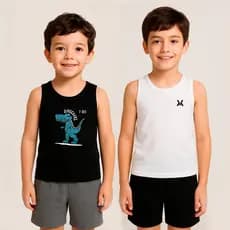 Kit 2 Conjuntos de Verão infantil Masculino 2 ao 12 anos Sortidos