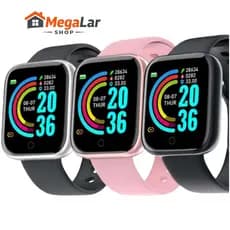 D20 Pro Y68 Smartwatch Relógio Inteligente Resistente Á Água Com Marcação De Batimentos Bluetooth