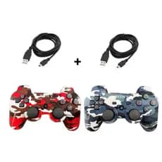 Controle sem fio para ps3/Pc / Tv /Celular joystick camuflado +Cabo carregador