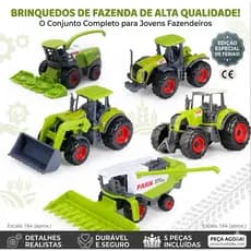 Brinquedosq Farm Set Colecionaveis Colheitadeiras E Tratores