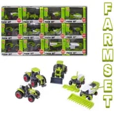 Kit Miniaturas Tratores e Colheitadeiras Fazenda Farm Set 1:60 Metal 7 A 10 Cm Colecionáveis