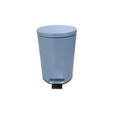 Lixeira Redonda com Pedal Multiuso Aço 3 litros - Banheiro Cozinha - Cinza Matte