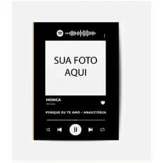 Quadro Placa Spotify Personalizável Decorativo