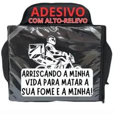 Adesivo IFOOD PARA BAG Mochila Bau de Moto Com ALTO-RELEVO