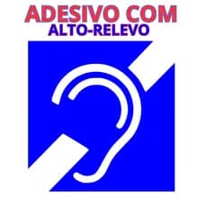 Adesivos Deficiente Auditivo Surdo com ALTO-RELEVO não desbota