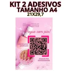 ADESIVO SALÃO DE BELEZA. QRCODE PIX. ESTÚDIO DE BELEZA. PIX PERSONALIZADO E  DECORAÇÃO.
