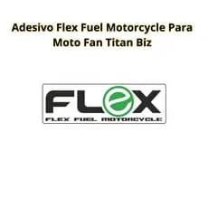 Adesivo Flex Fuel Motorcycle Para Moto Fan Titan Biz CB300 com ALTO-RELEVO