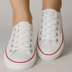 Tênis Feminino Casual Lona e Couro Tradicional Promoção