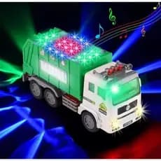 Carrinho De Brinquedo Coletor De Lixo Caminhão á Pilha Com Luzes e Som