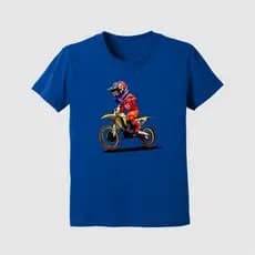 Camiseta Motociclista Trilha Motocross Off Road Moto Race Turma do Hard Enduro infantil Masculina