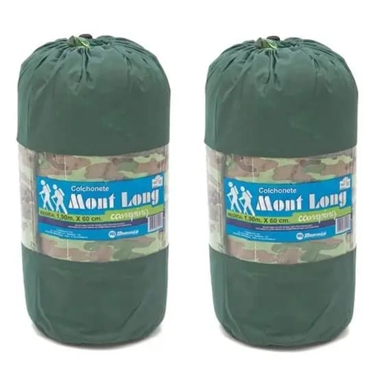 Kit 2 Colchonete Para Camping Solteiro Mont Long
