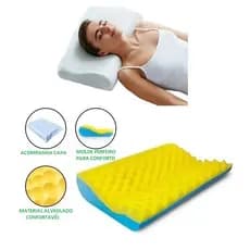 Travesseiro Cervical Massageador Ortopédico Anatômico Capa