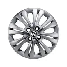 Calota Aro 13 Vw Gol G7 2017 2018 Prata + Emblema
