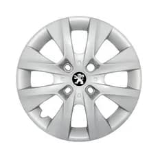 Calota Aro 14 Peugeot 206 207 208 Prata + Emblema Resinado