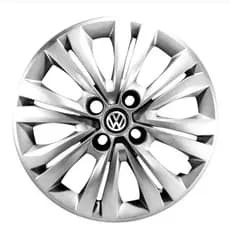 Calota Aro 1 5 Vw Gol G7 2017 2018 Prata + Emblema