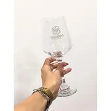 Taça vidro gravada a laser com sua logo taça de vidro gravada com sua marca personalizada