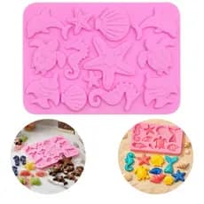 Molde de Silicone Fundo do Mar: Crie Sabonetes, Velas, Gesso e Artesanato Divertido!