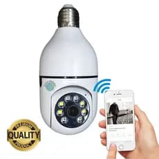 Camera Ip Segurança Lampada Panoramica Wifi Espia com Rastreio