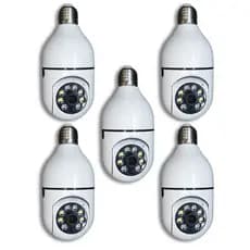 Kit 5 Camera Ip Segurança Lampada Panoramica Rastreio Wifi Espia