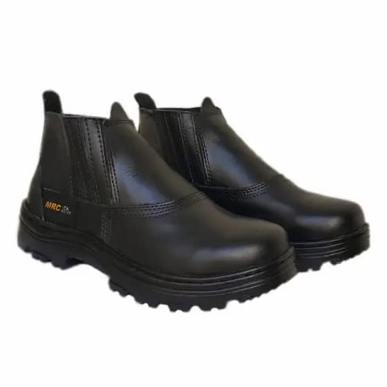 Bota de Segurança em Couro Biqueira PVC com CA para Trabalho
