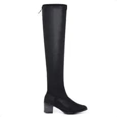 Bota Over Camurça Sued The Knee Bico Fino - 813