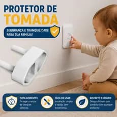 Kit Protetor de Tomada Bebê Segurança Contra Choque Elétrico