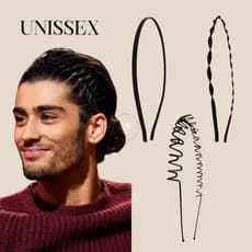 Kit 2 Peças Tiaras De Metal Masculino Reforçada Resistente Ondas Penteados Unissex