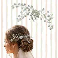 Arranjo Pente De Cabelo Flores Pérola Noiva Casamento Penteados