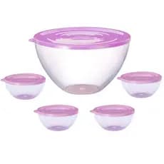 Conjunto de Bowls Potes com tampa 05 Peças