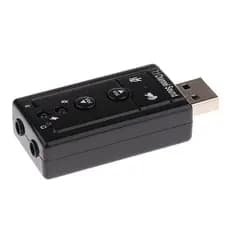 Placa de som Usb 7.1 Adaptador de áudio Saída para Fone e Microfone