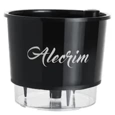 Vaso Autoirrigável Gourmet 14x16cm Preto Raiz N03 Proteção Anti Dengue Resistente Acabamento Premium
