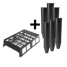 Kit 1 Bandeja caixa 96 Celulas + 96 Tubetes 100cm3