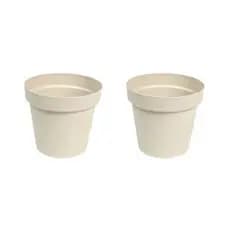 Kit Vasos redondo Floratta NR 15 Rischioto Cor Areia 2 Unidades