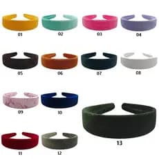 KIT 02 TIARA ARQUINHO VELUDO LISA MONTAGEM ACESSÓRIOS CABELO 30MM/3CM