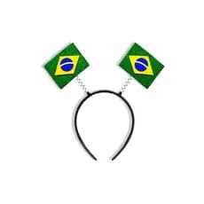01 Tiara Simples Festa Copa do Mundo Jogo Futebol Torcida Bandeira Brasil