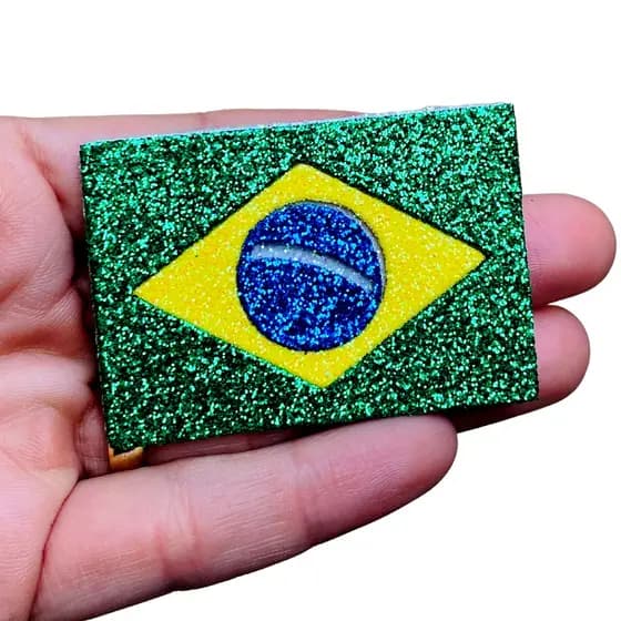 Kit 05 Enfeite Bandeira do Brasil Decoração Futebol Torcida Copa do Mundo