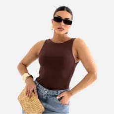 Blusa Regata Feminina Costa Nua Estilosa Casual Elegante Confortavel Blogueira Moda gringa Verão